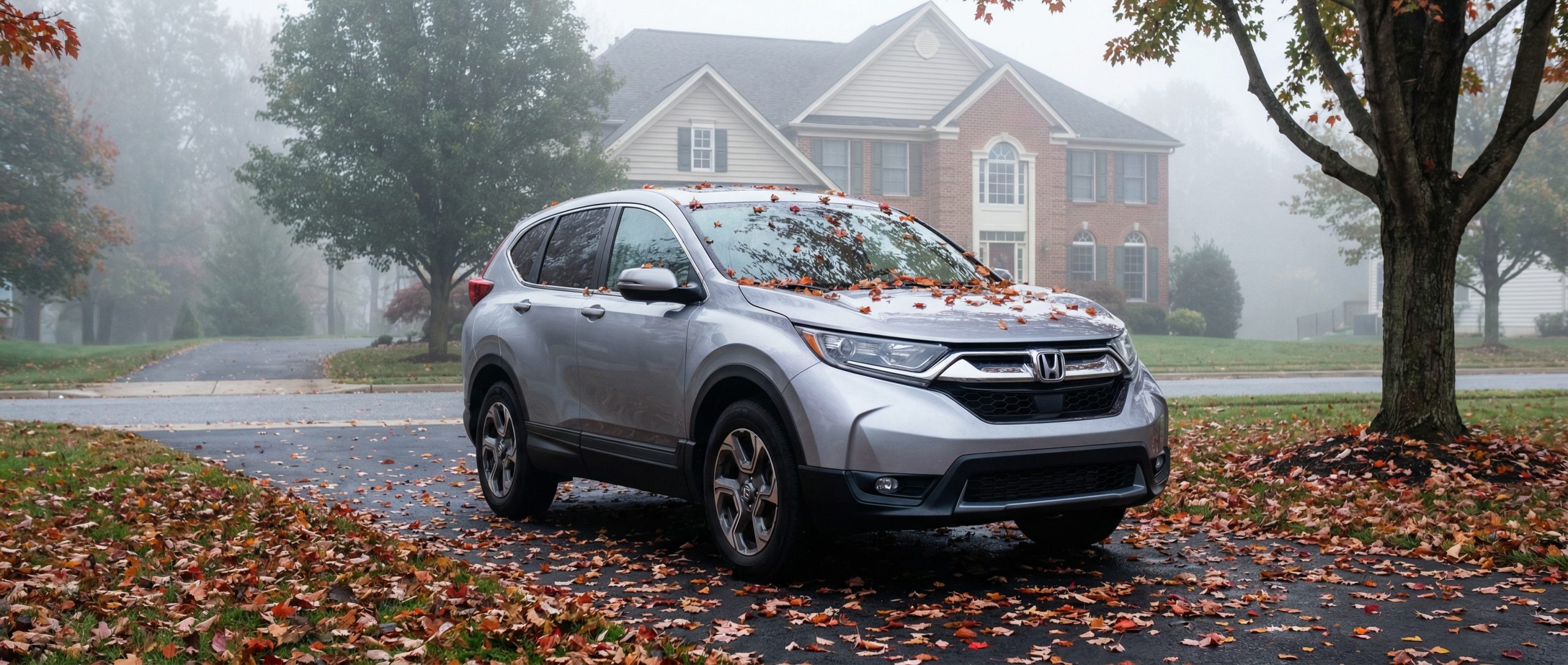 Used Honda CR-V AWD capability on snowy Hampstead Maryland roads.