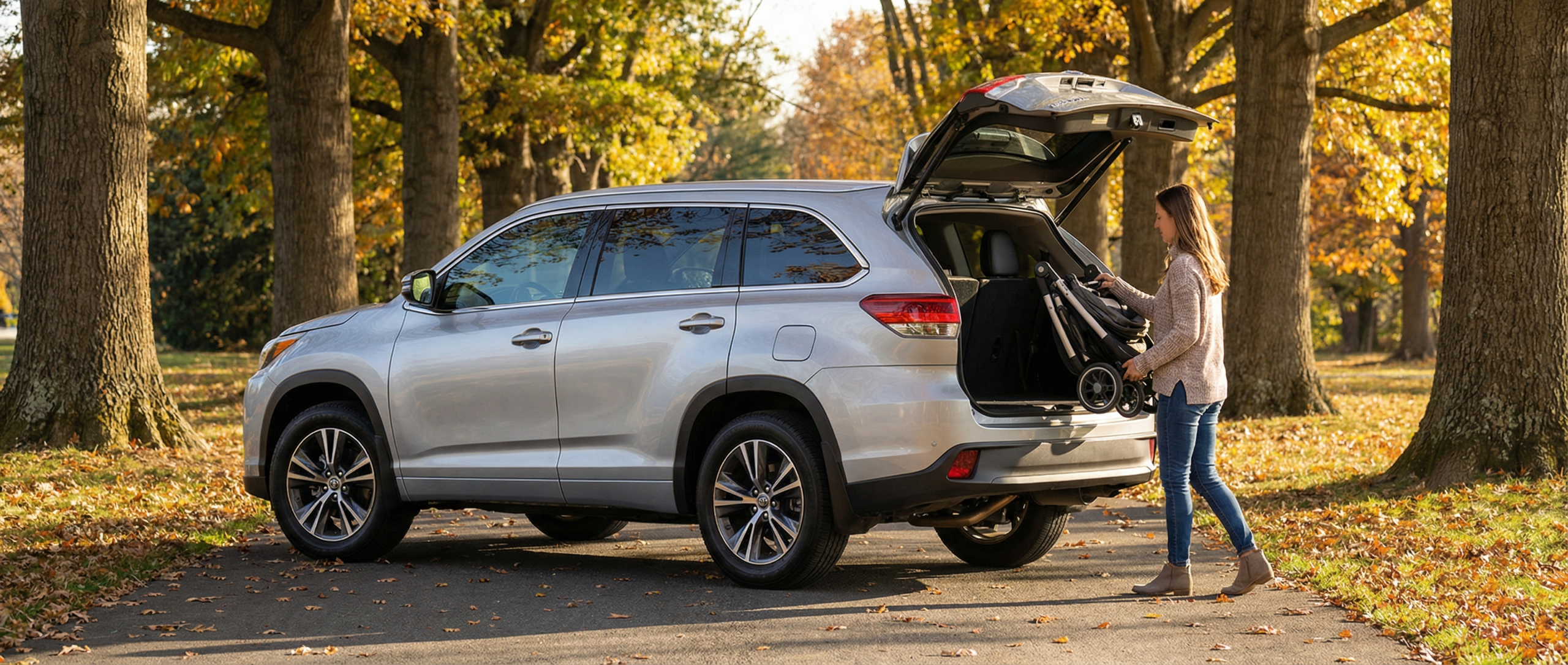 Used Toyota Highlander XLE with spacious cargo area in Hampstead MD.