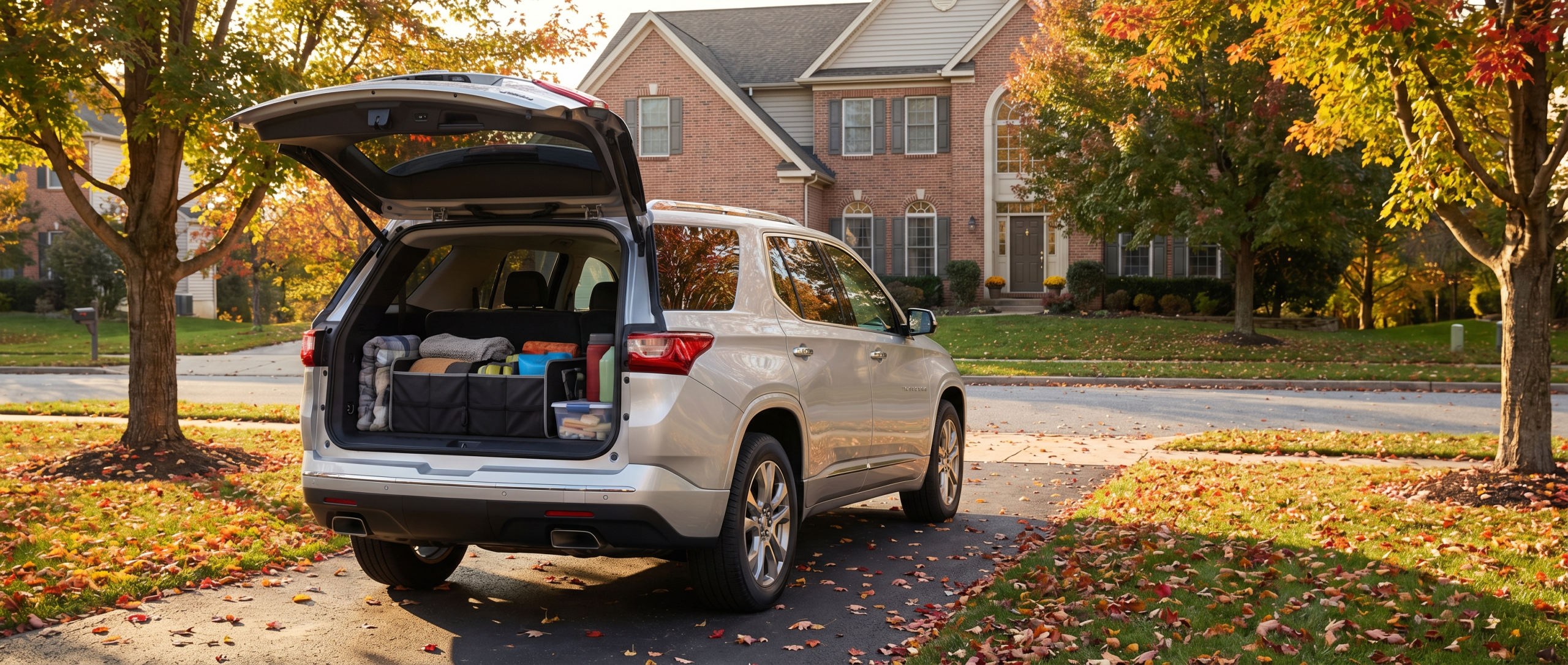 Used Chevrolet Traverse with three-row seating and open cargo space in Eldersburg.