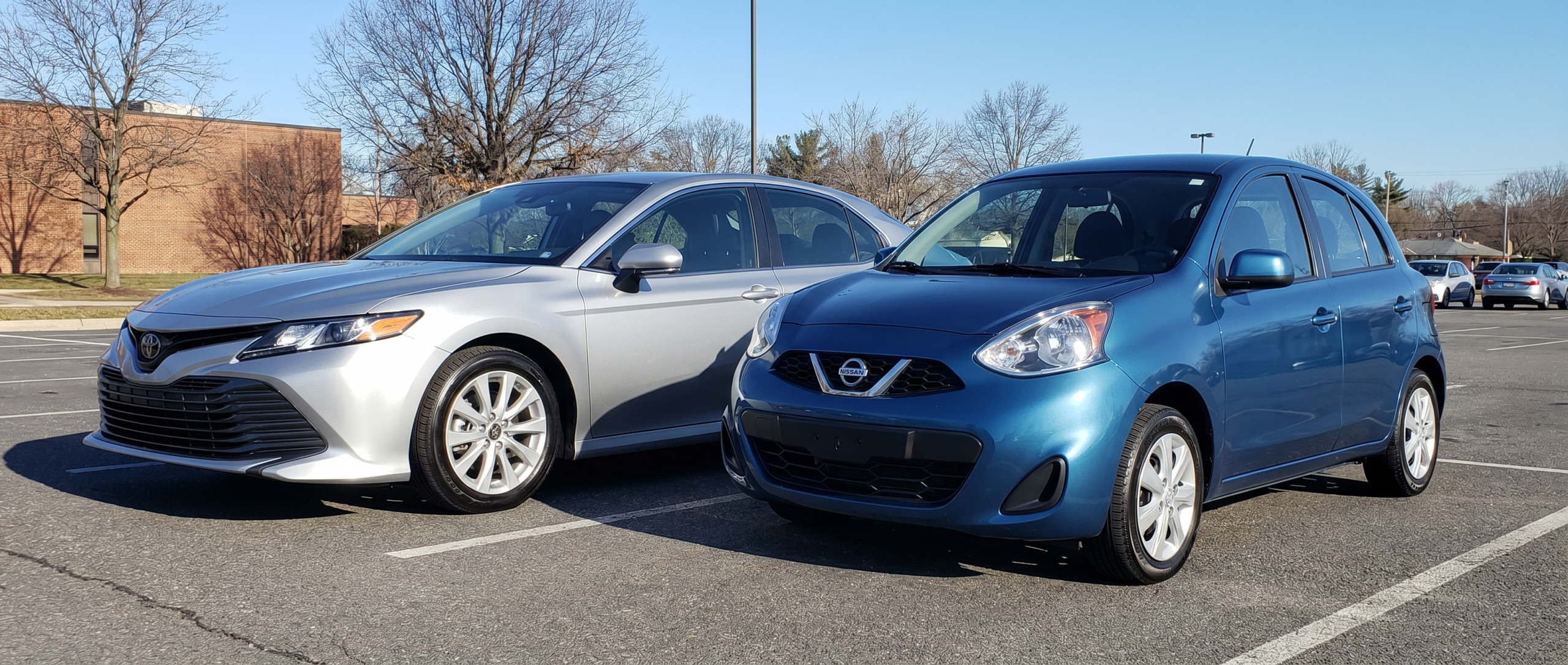 Used Chevrolet Malibu and Nissan Sentra on a pre-owned lot near Hampstead