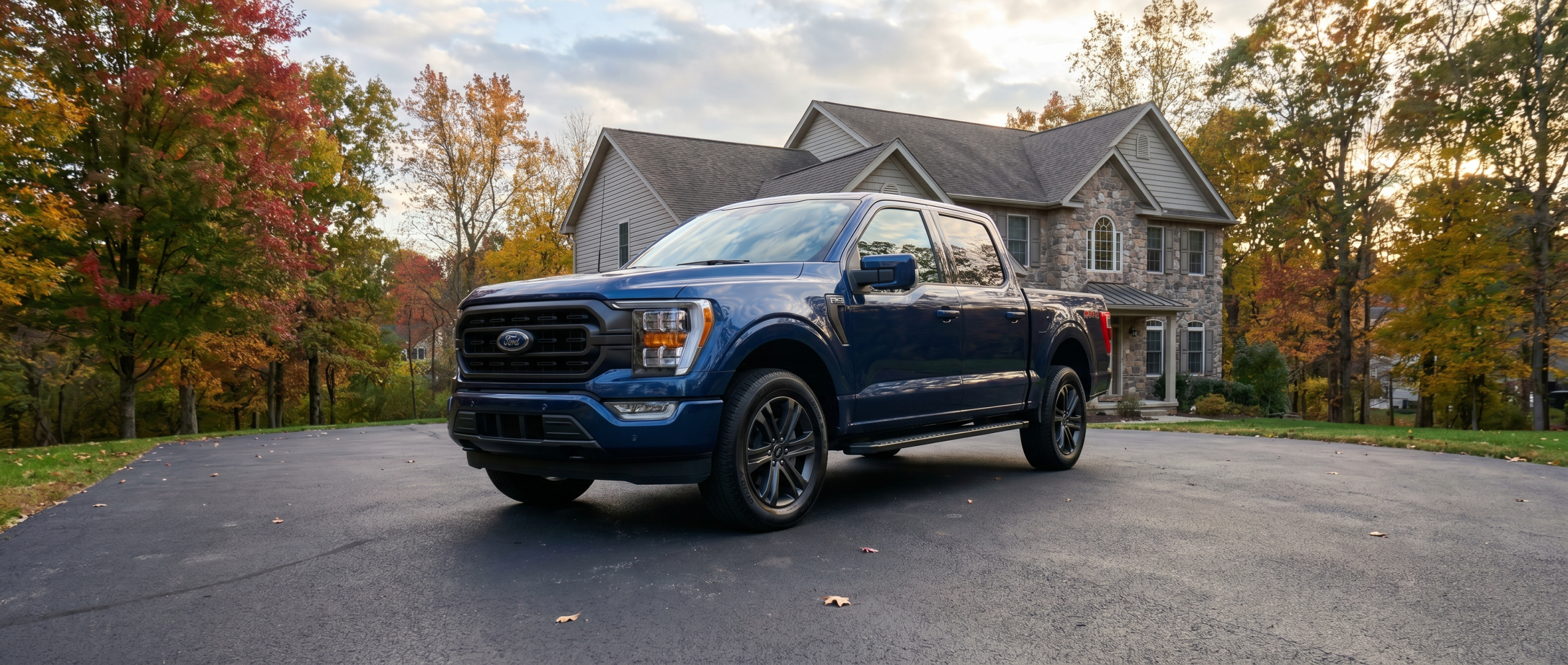 Used Ford F-150 with SuperCrew cab and 4x4 parked in Hampstead Maryland.