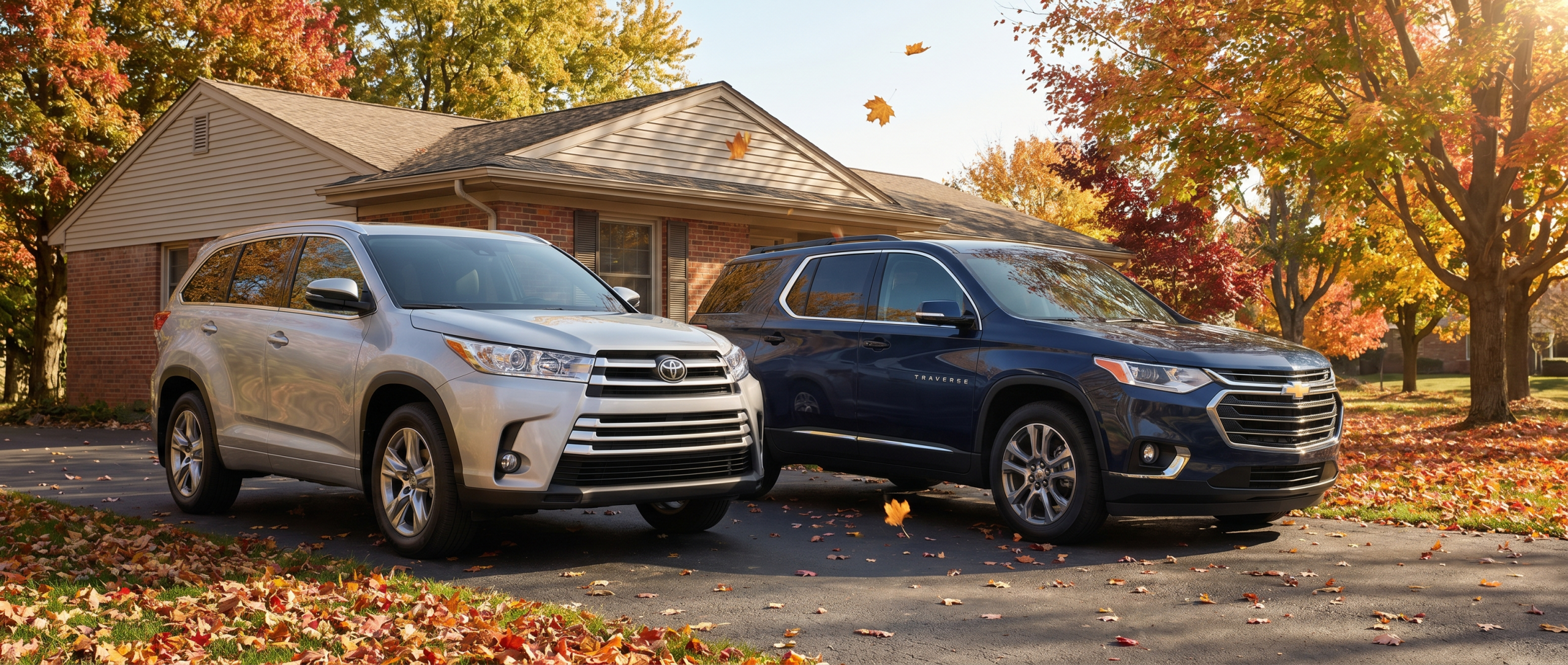 Used Toyota Highlander vs Chevy Traverse comparison for Finksburg families.