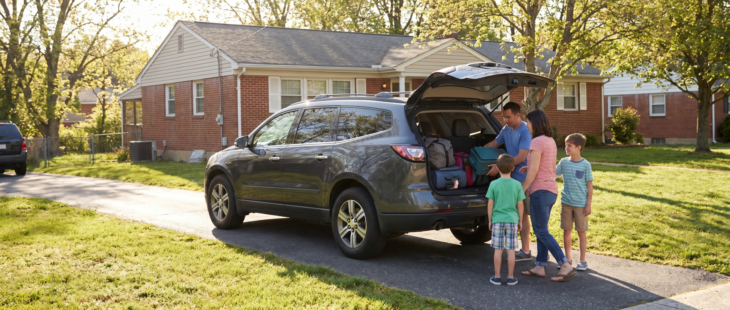 Used Chevrolet Traverse cargo space loading for a family vacation in Hampstead